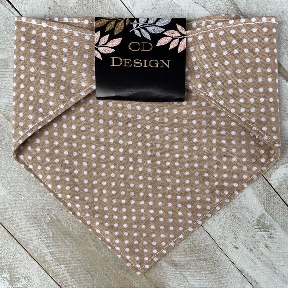 Tan polka dot bandana size small - Picture 2 of 2